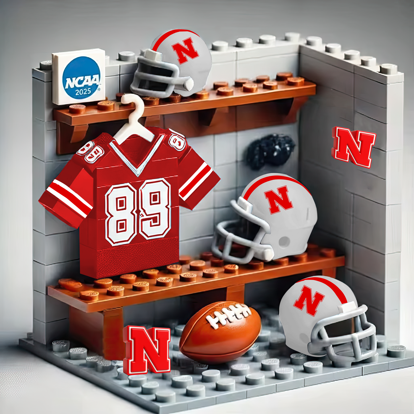 NCAA Teams Custom Building Blocks Creative Peripheral Gift Model Toy Mini Changing Room  DDT CTND
