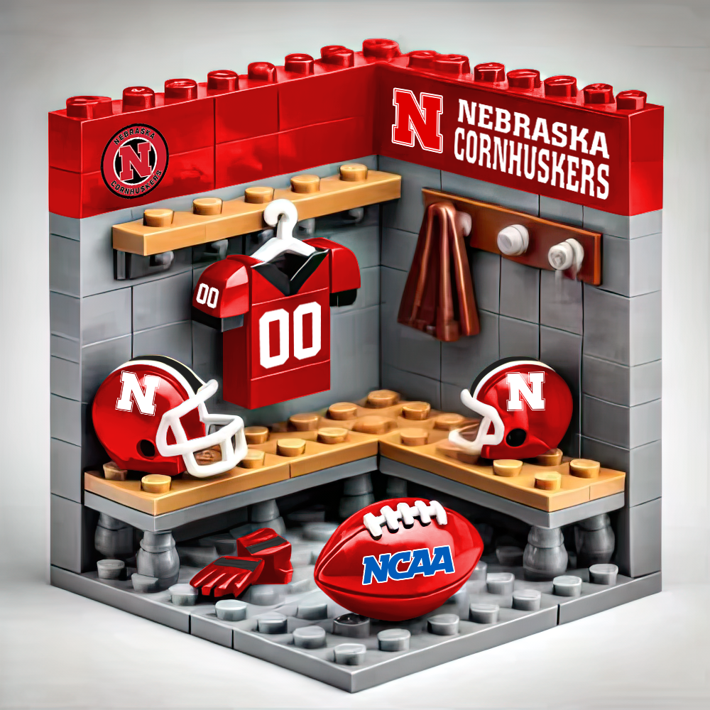 Ver.2 NCAA Teams Custom Building Blocks Creative Peripheral Gift Model Toy Mini Changing Room DDT CTND