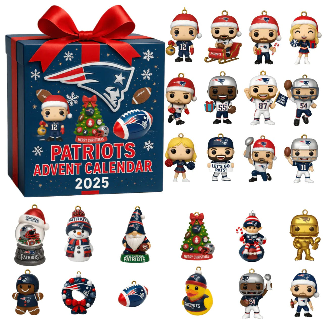 DISCOUNT 60% New England Patriots Advent Calendar 2025 – 24 Days BQH