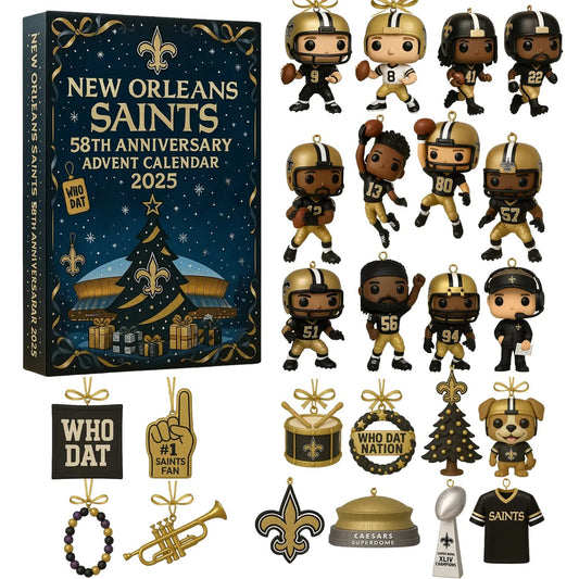 DISCOUNT 60% New Orleans Saints 58th Anniversary Advent Calendar 2025 BQH