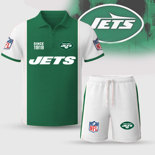 NYJ Premium NFL V2 Combo Polo And Shorts DDT TTV