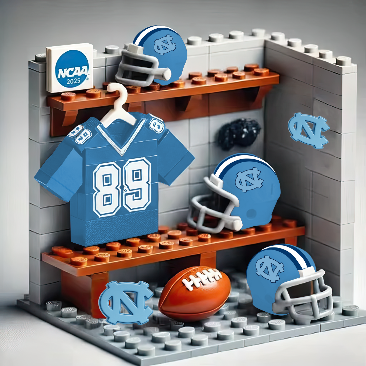 NCAA Teams Custom Building Blocks Creative Peripheral Gift Model Toy Mini Changing Room  DDT CTND