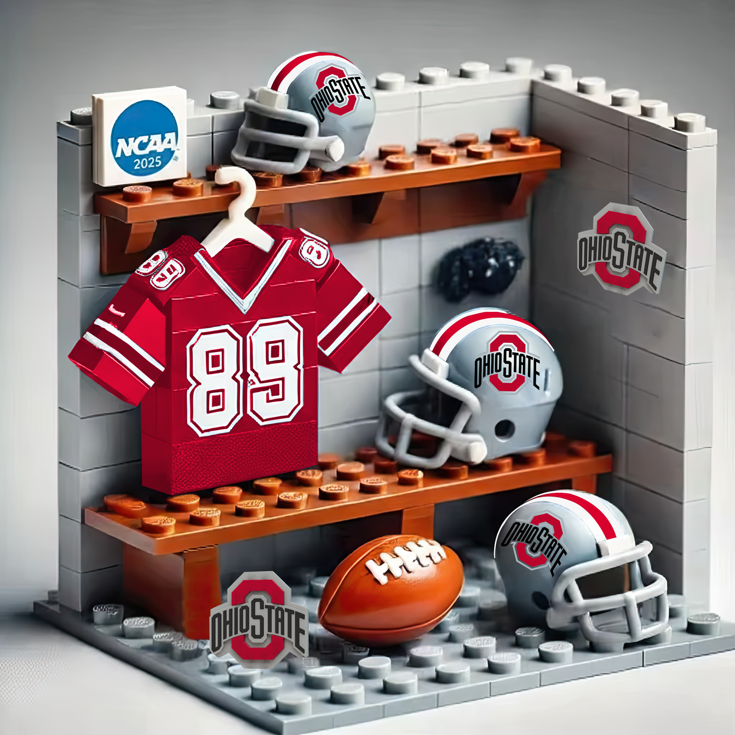 NCAA Teams Custom Building Blocks Creative Peripheral Gift Model Toy Mini Changing Room  DDT CTND