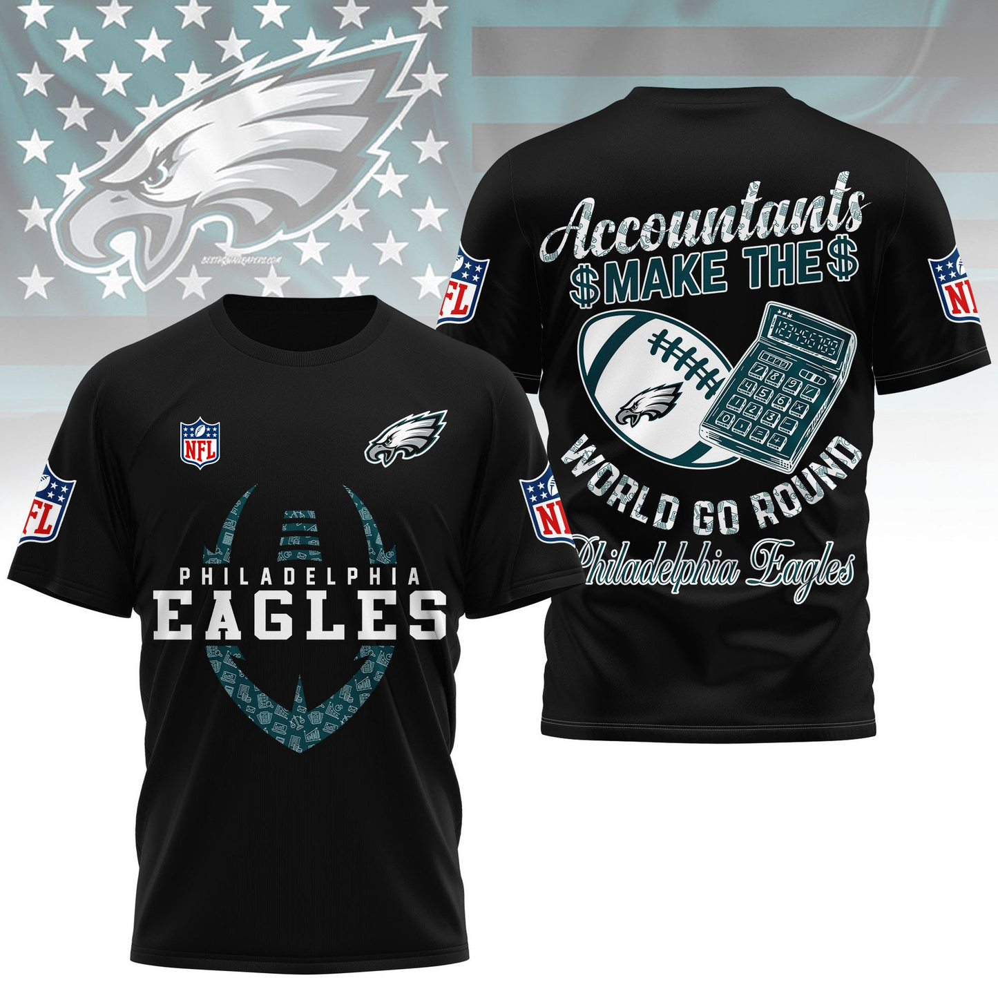 PE Premium NFL Accountant Pride Fan 3D Shirt DDT CTND