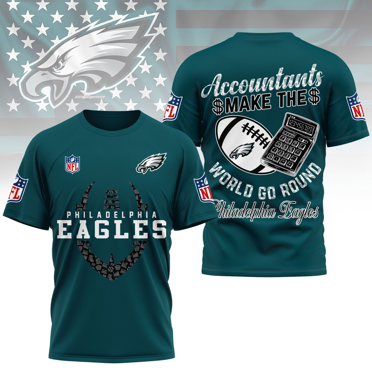 PE Premium NFL Accountant Pride Fan 3D Shirt DDT CTND