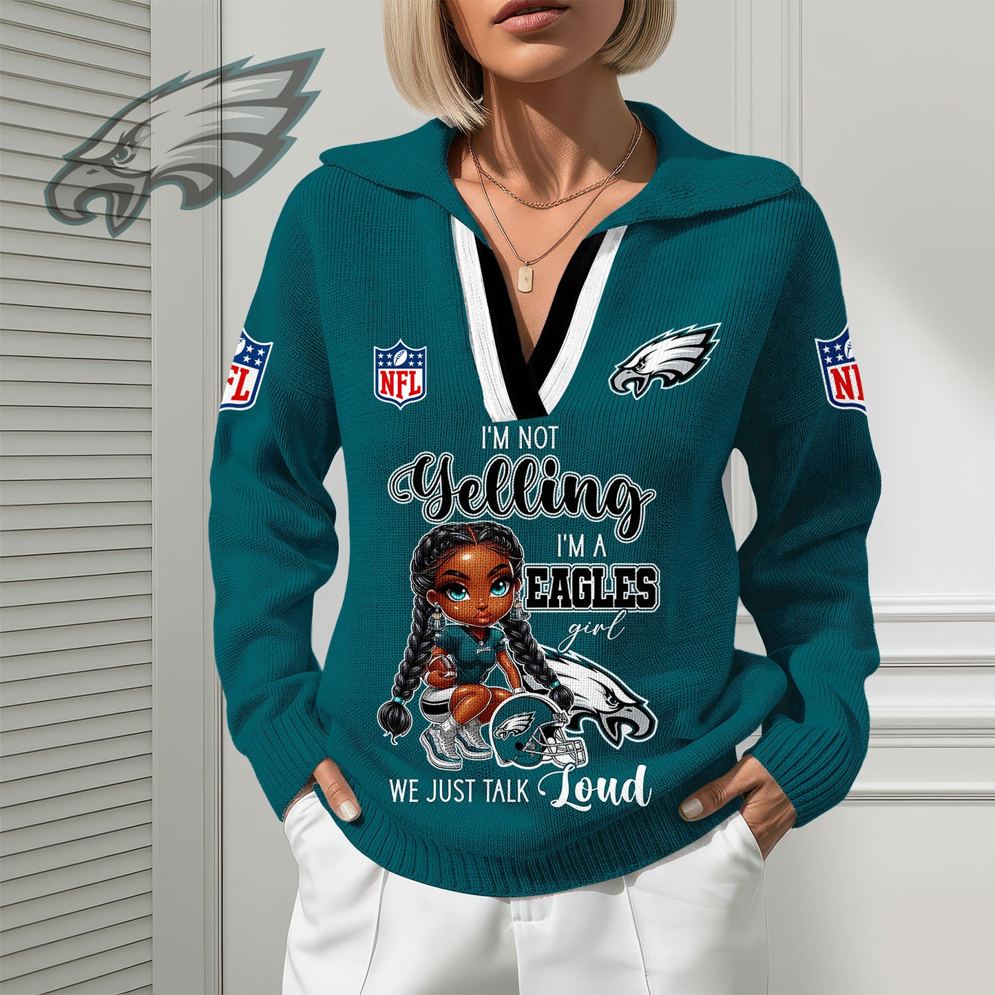 PE Premium NFL Fan Classic Knit Pullover DDT CTND