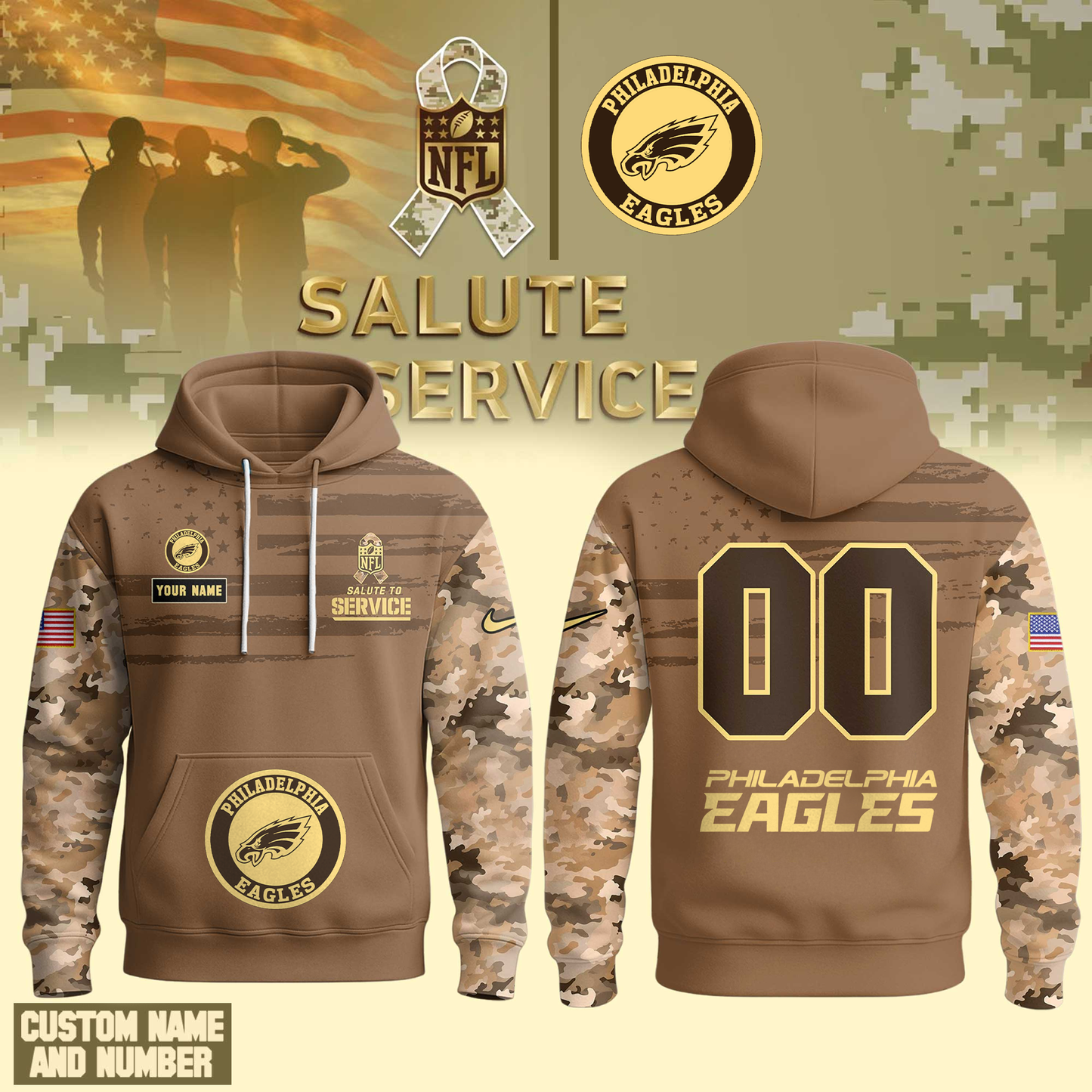 PE Premium NFL Salute To Service Hoodie DDT  NTL