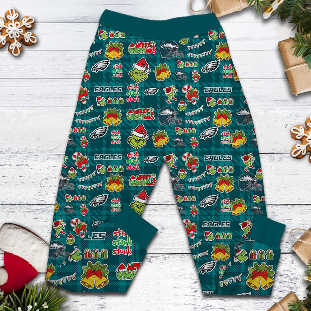 PE Premium NFL They Ain't Us Grinch Pajamas Set DDT CTND