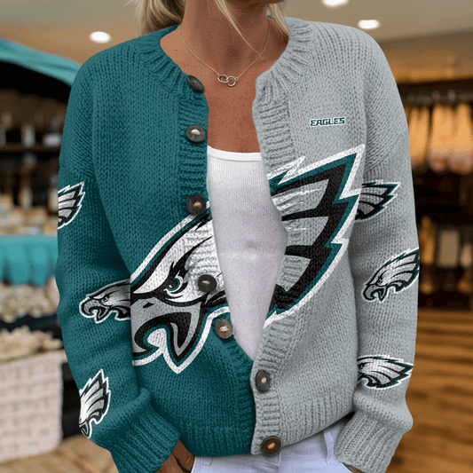 PHI x NFL Cardigan Sweatshirt With Button v1  DatND DVT