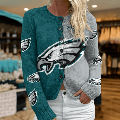 PHI x NFL Cardigan Sweatshirt With Button v1  DatND DVT