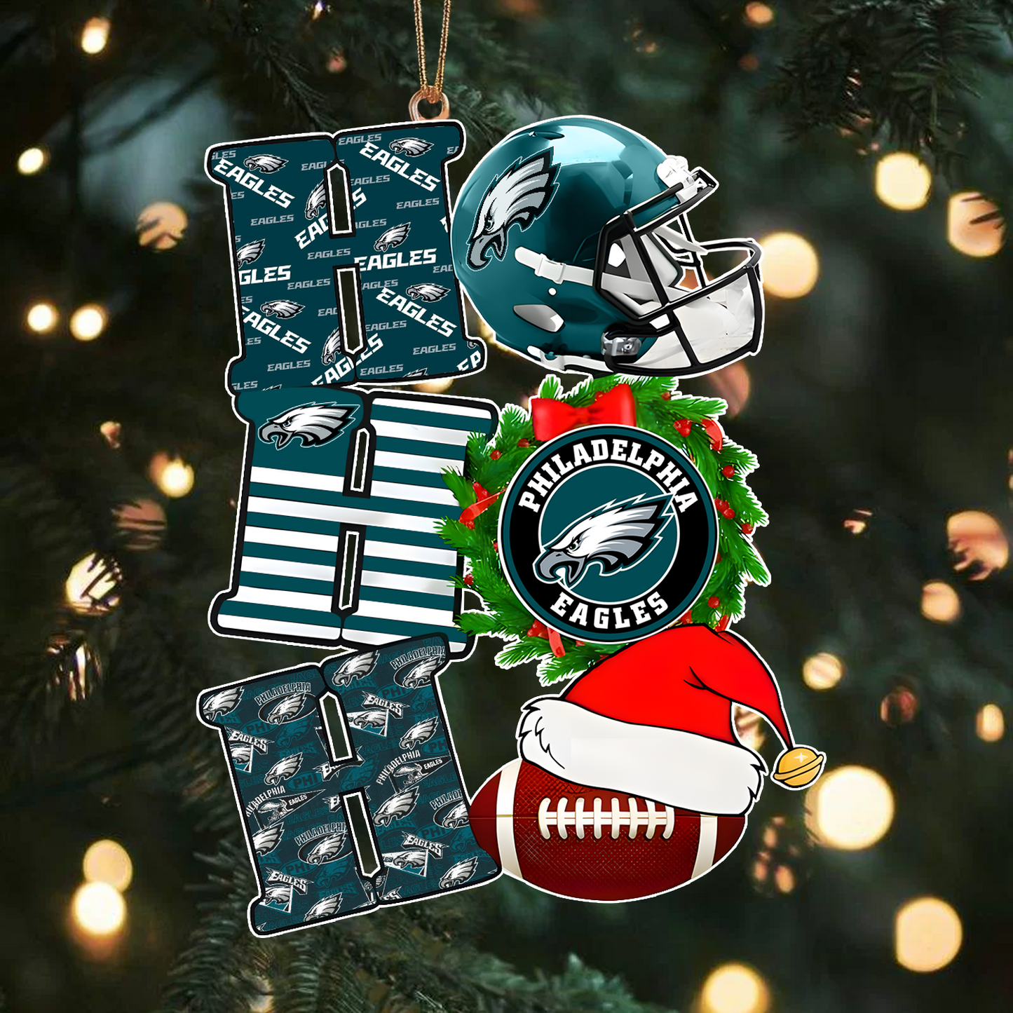 PHI x NFL Christmas Ho Ho Ho Ornament 0101 DatND ThuongNH