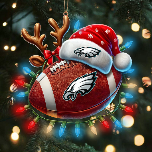 PHI x NFL Christmas Lights Football Ornament 0110 DatND ThuongNH