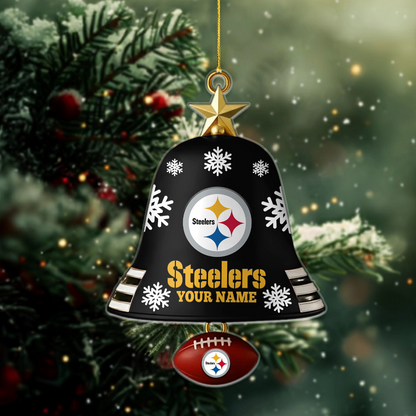 PIT x NFL Christmas Bell Ornament Custom Any Name DatND DVT
