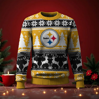 PIT x NFL Premium Ugly Christmas Sweater DatND DVT