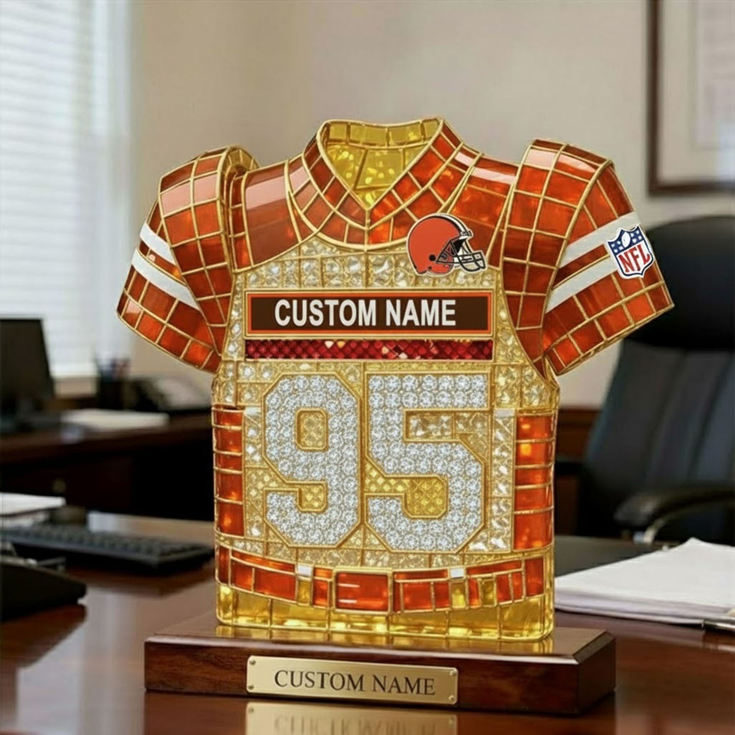 PREMIUM CRYLIC BLOCK NFL X CLE NDT NHM