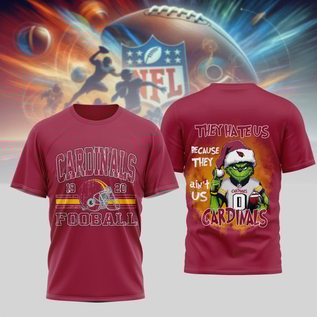 PREMIUM NFL X ARI GRINCH 3D SHIRT NDT NHM