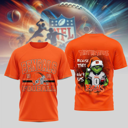 PREMIUM NFL X CIN GRINCH 3D SHIRT NDT NHM