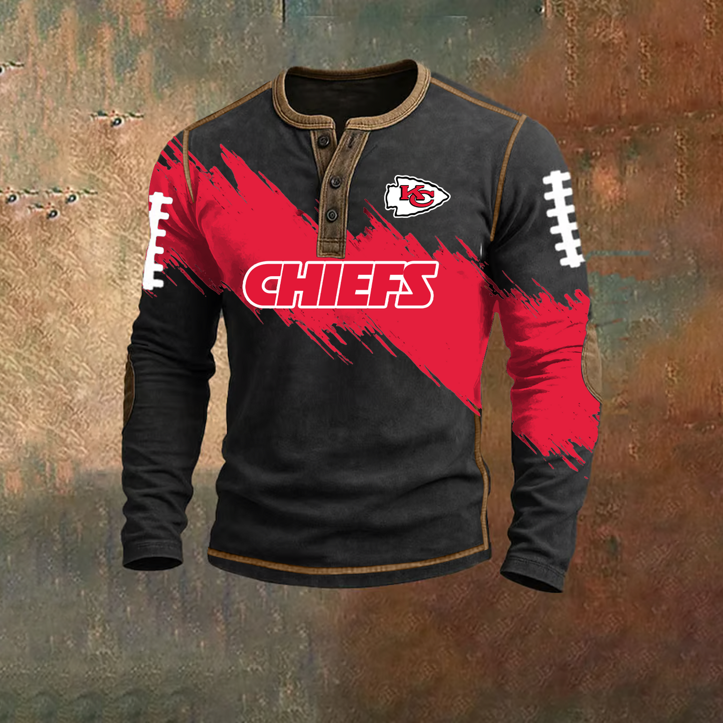 PREMIUM NFL X KCC HENLEY LONG SLEEVE OUTFIT SHIRT NDT TDT