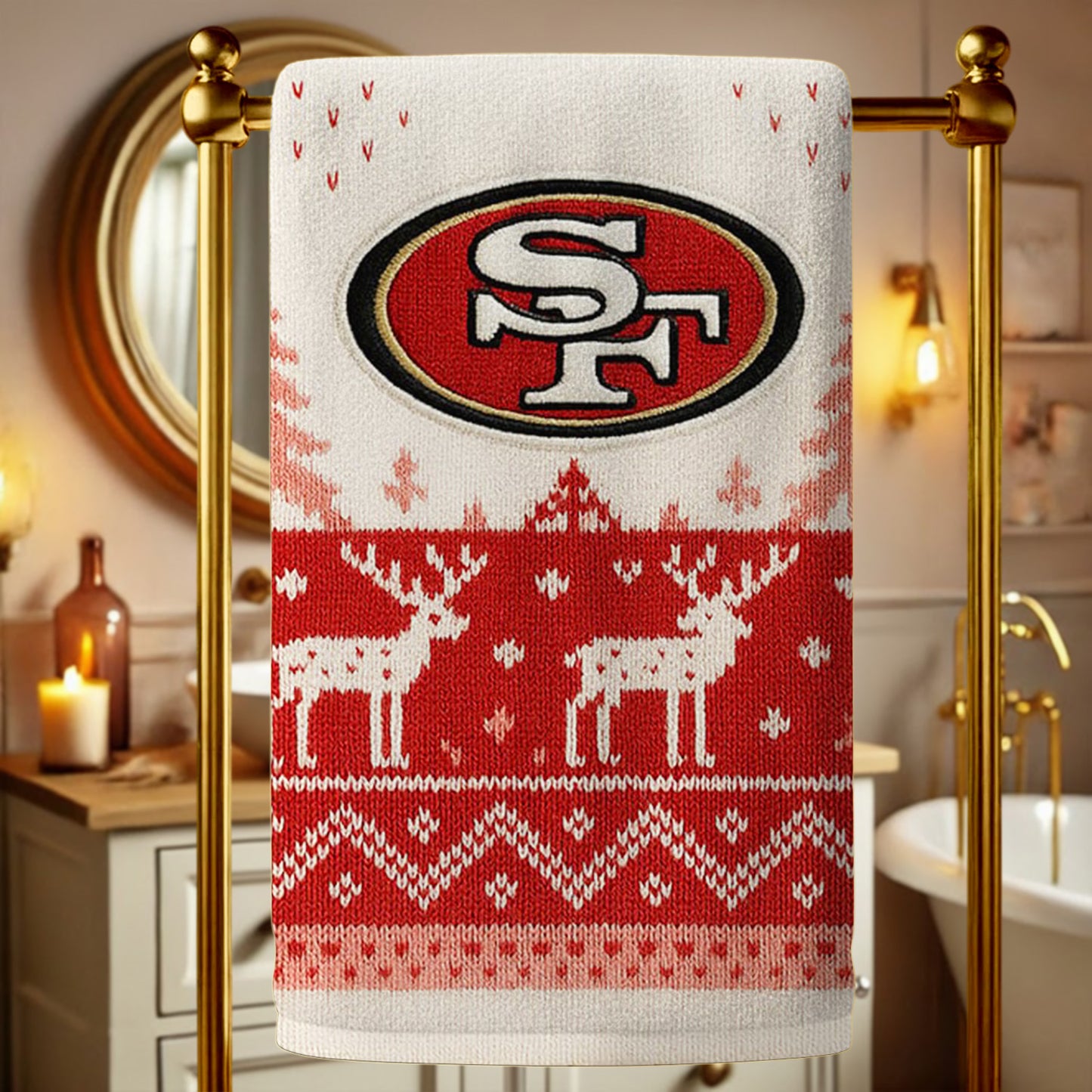 PREMIUM NFL X SF BATH TOWEL GIFT FOR FAN 2025 NDT NHM