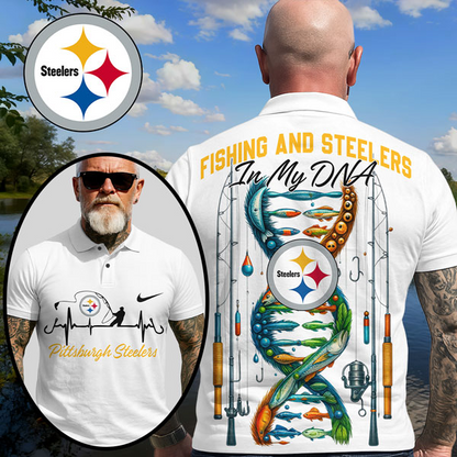 PS Premium NFL Fishing In My DNA Polo Shirt DDT CTND
