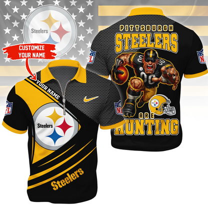 PS Premium NFL Game Day Polo With Zipper Shirt DDT NTL