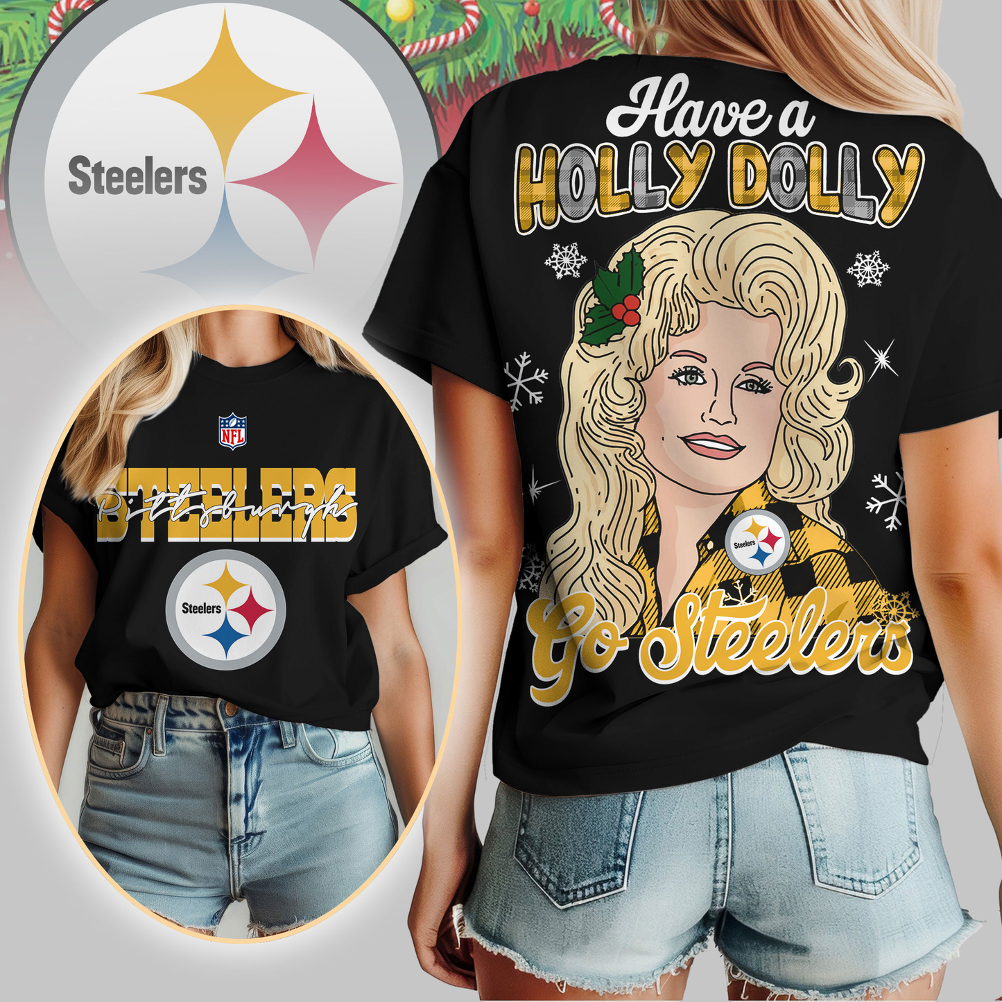 PS Premium NFL Have A Holly Dolly Women Shirt DDT CTND