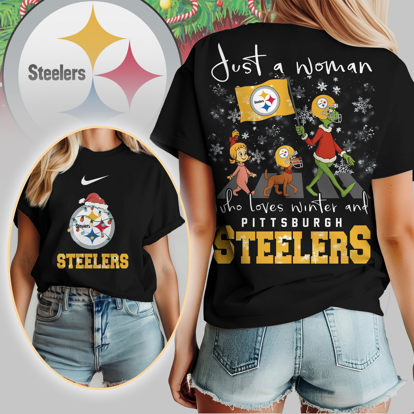 PS Premium NFL Just A Woman Who Loves Winter 3D Shirt DDT CTND