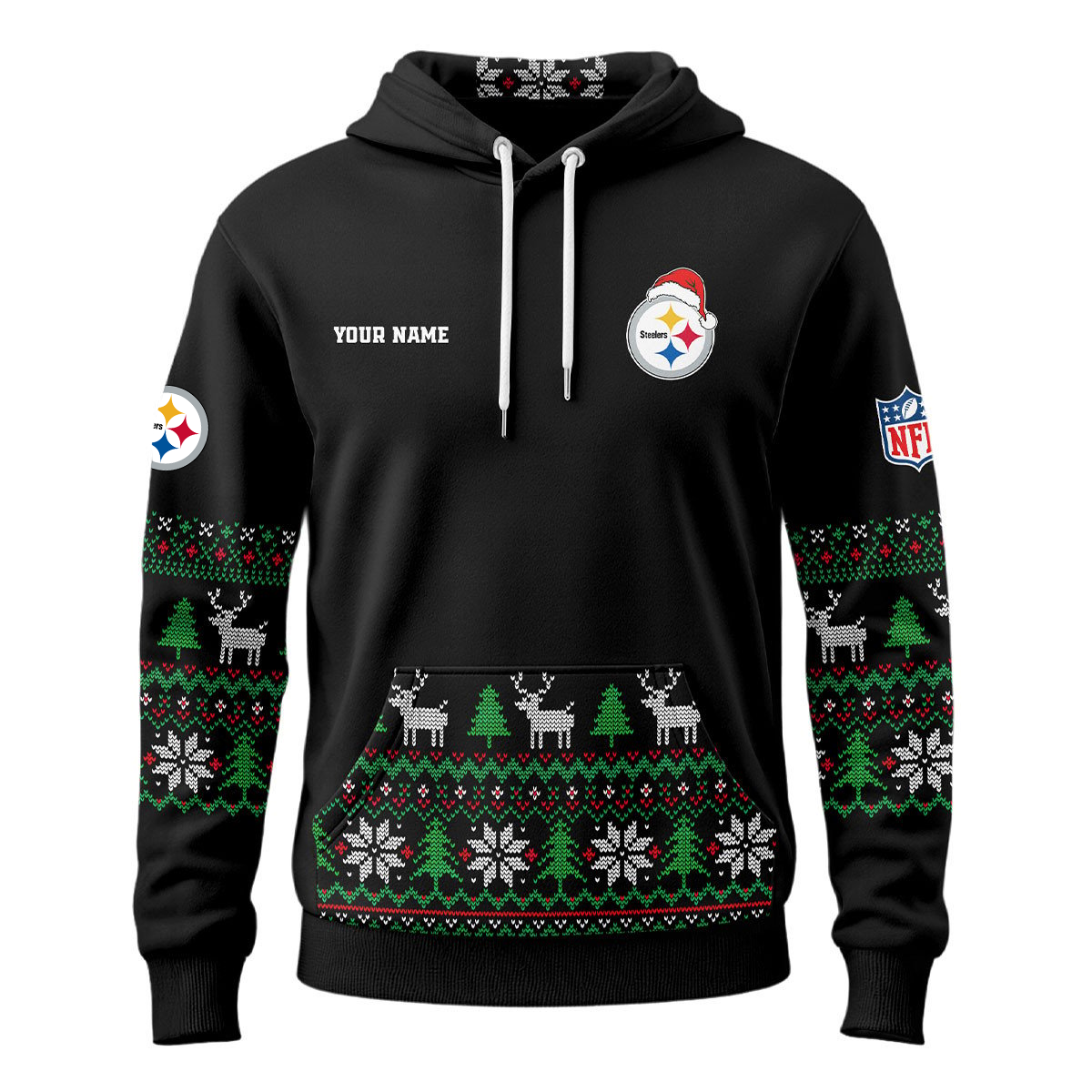 PS Premium NFL Personalized Papa Claus Hoodie DDT CTND