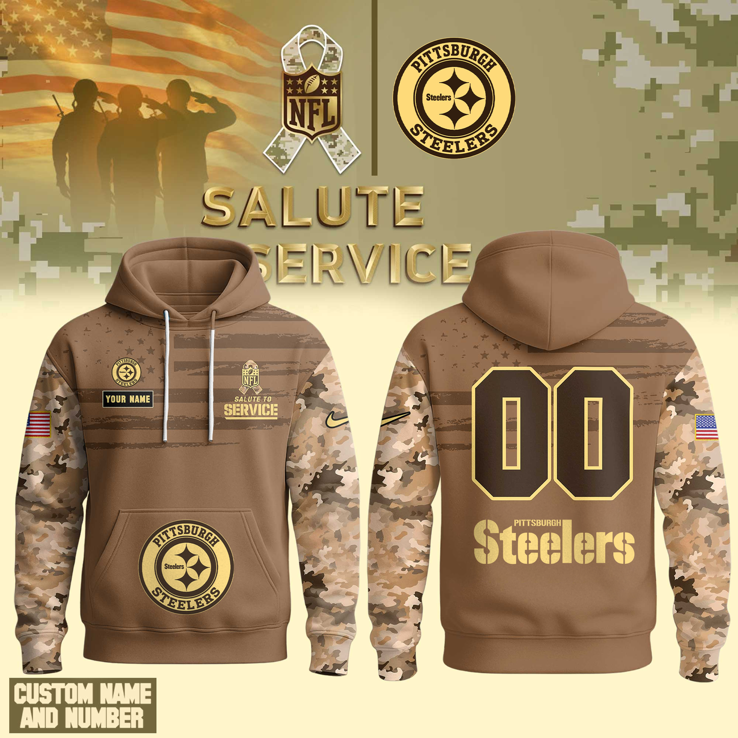 PS Premium NFL Salute To Service Hoodie DDT  NTL