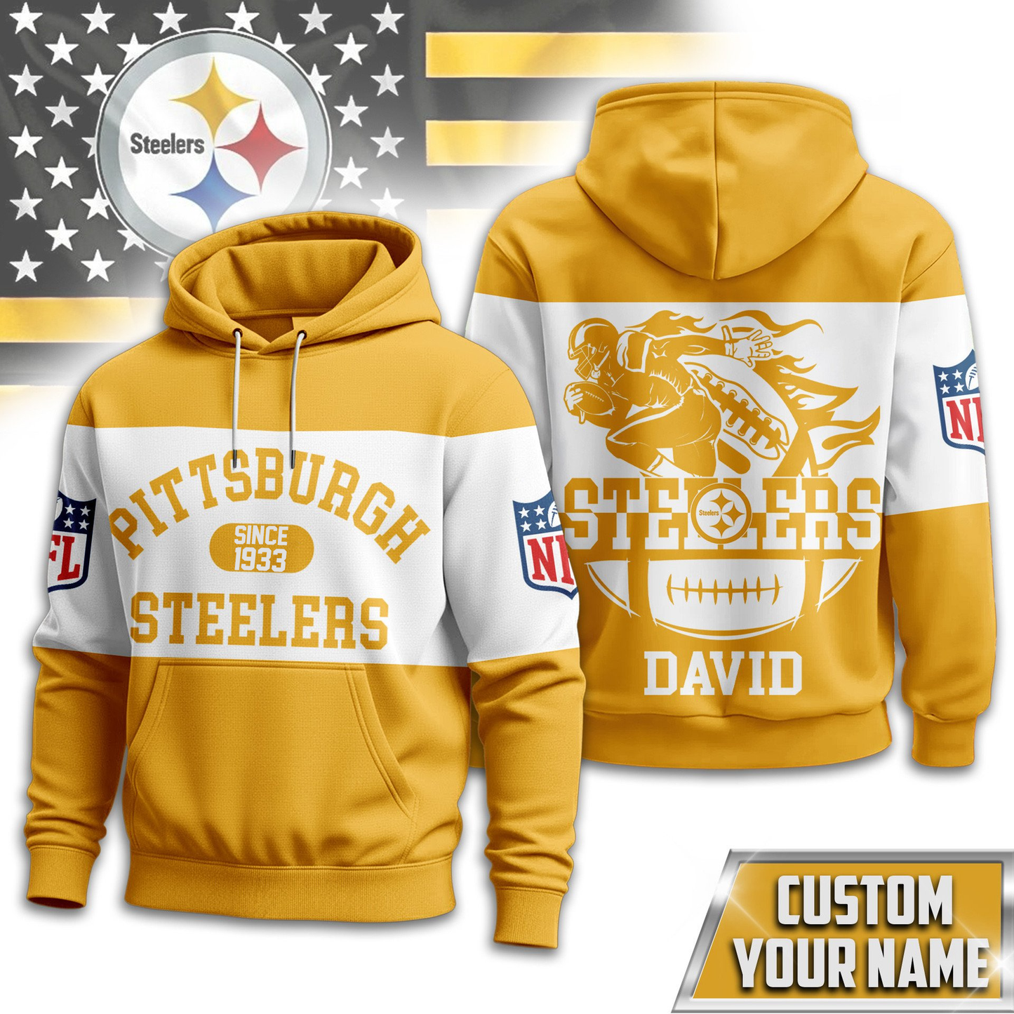 PS Premium NFL Touchdown Spirit Personalized Hoodie DDT CTND