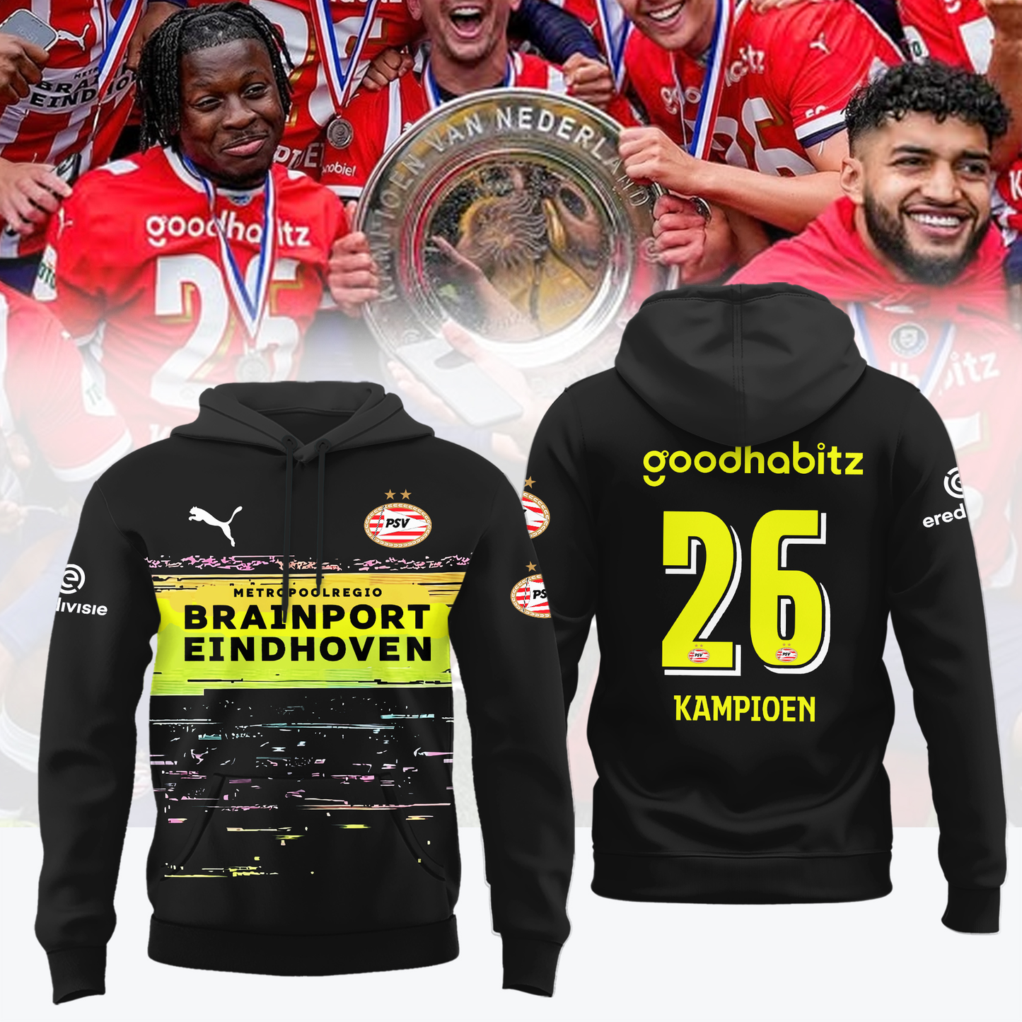 PSV Kampioenen Eredivisie V12 2025 Shirt DDTTTV