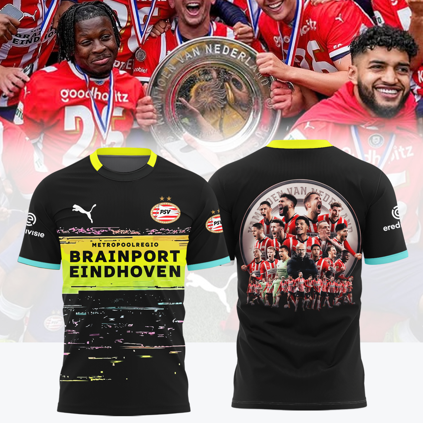 PSV Kampioenen Eredivisie V6 2025 Shirt DDTTTV