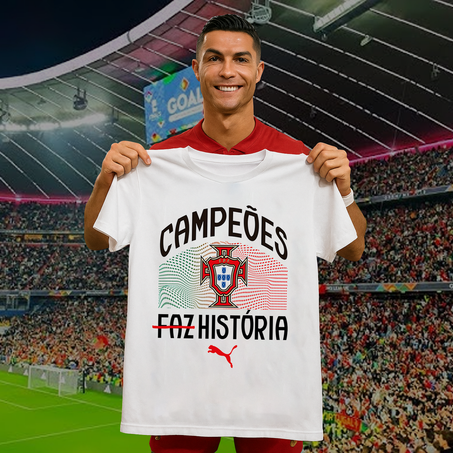 Portugal Campẽoes Faz História 3D Shirt V3 NDD DVT