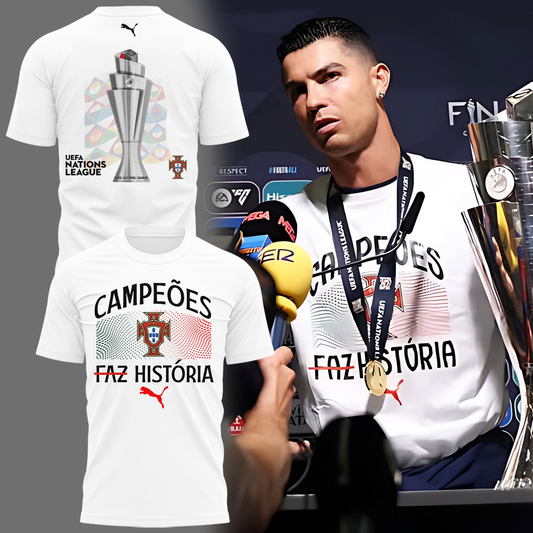 Portugal Campẽoes Faz História 3D Shirt V1 NDD DVT
