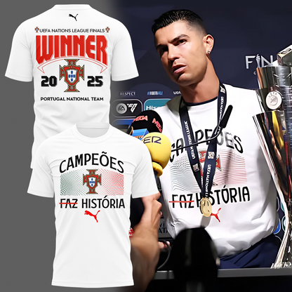 Portugal Campẽoes Faz História 3D Shirt V2 NDD DVT