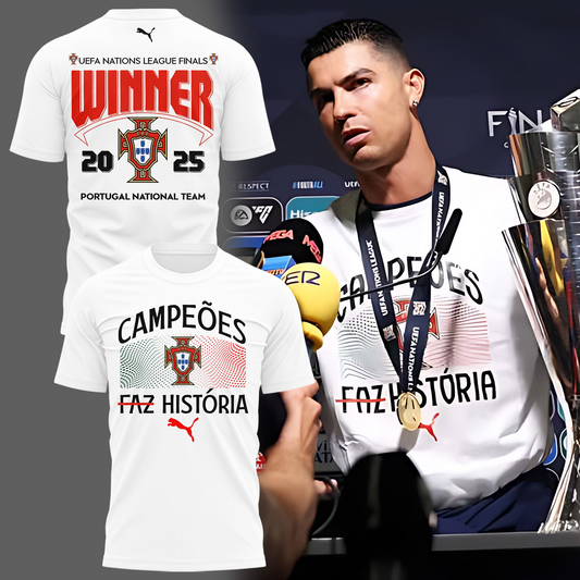 Portugal Campẽoes Faz História 3D Shirt V2 NDD DVT