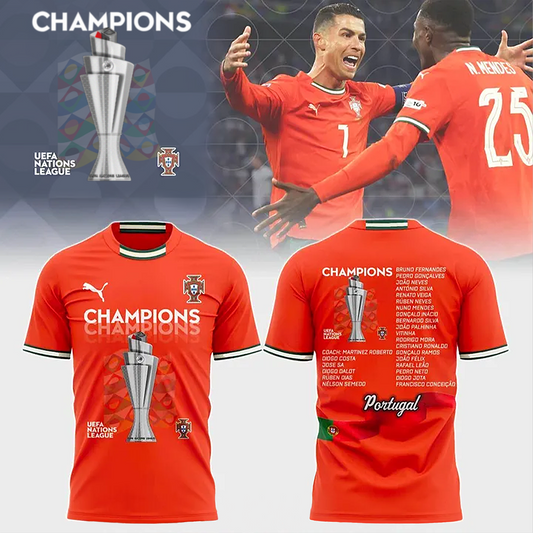 Portugal National Football Team Nations League Winner 2025 V3 Shirt DDTNTL