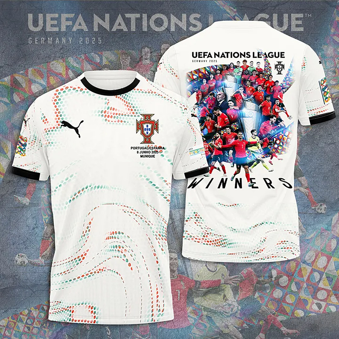 Portugal National Football Team Nations League Winner 2025 V7 Shirt DDTNTL