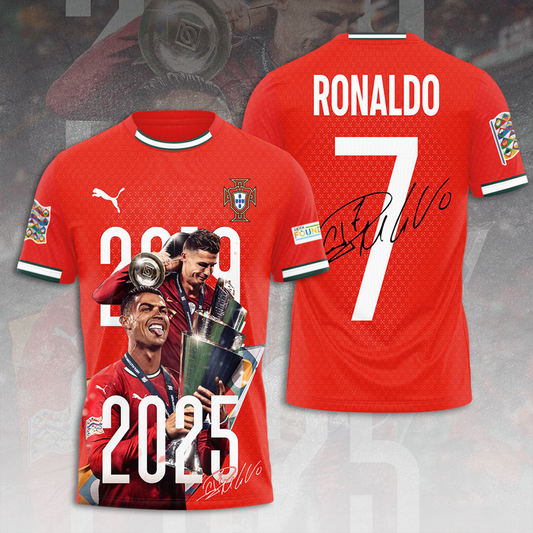 Portugal UEFA Nations League 2025 Champions 3D Shirt V6 NDD DVT