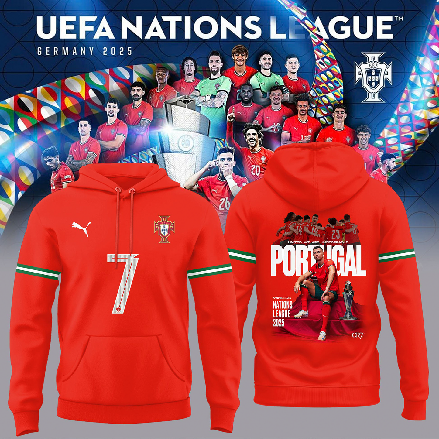 Portugal UEFA Nations League 2025 Champions 3D Shirt V8 NDD DVT
