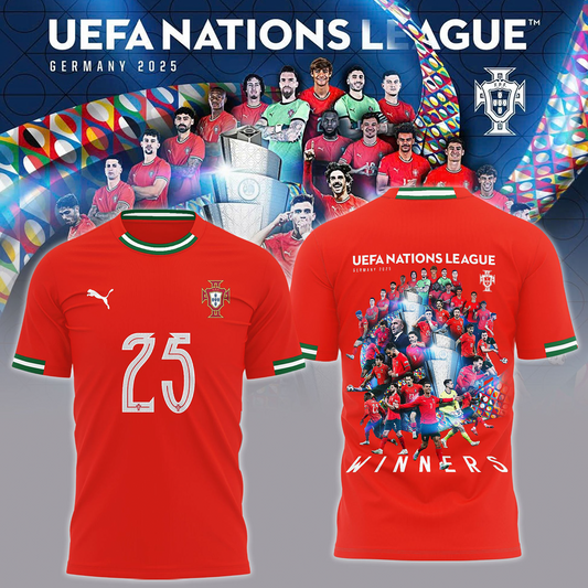 Portugal UEFA Nations League 2025 Champions 3D Shirt V9 NDD DVT