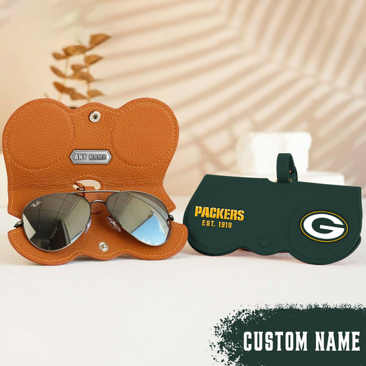 Premium Leather X NFL GB Folding Eyewear Case NDT TDT