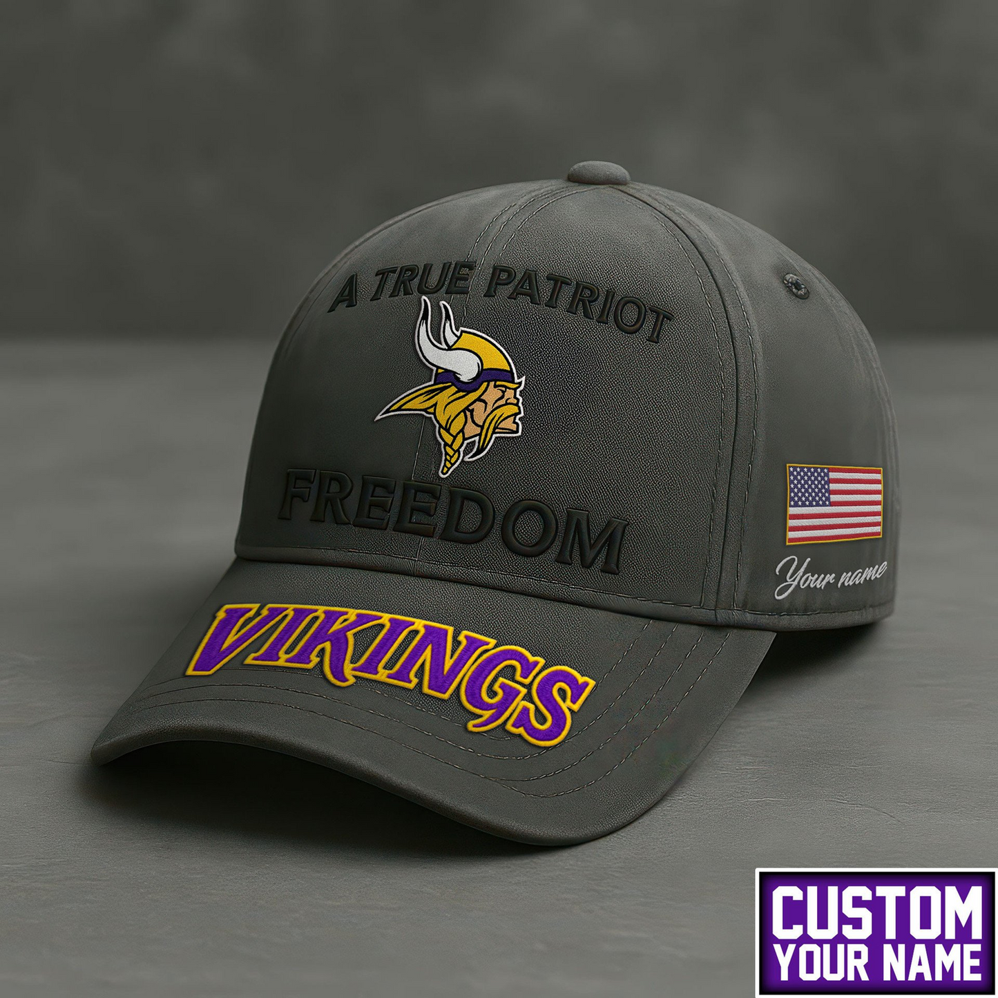 Premium MIN x NFL A True Patriot Cap TD NDT TDT