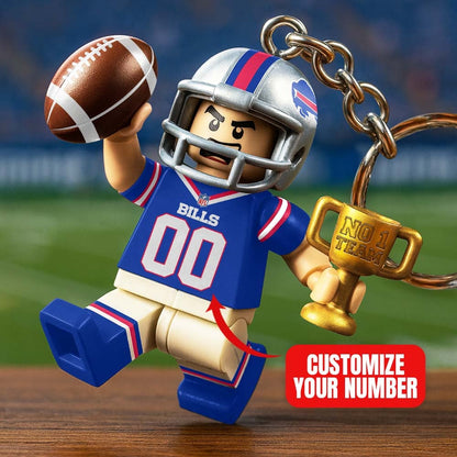 Premium NFL BUF Lego No. 1 Key Chain V1 NMD NHM