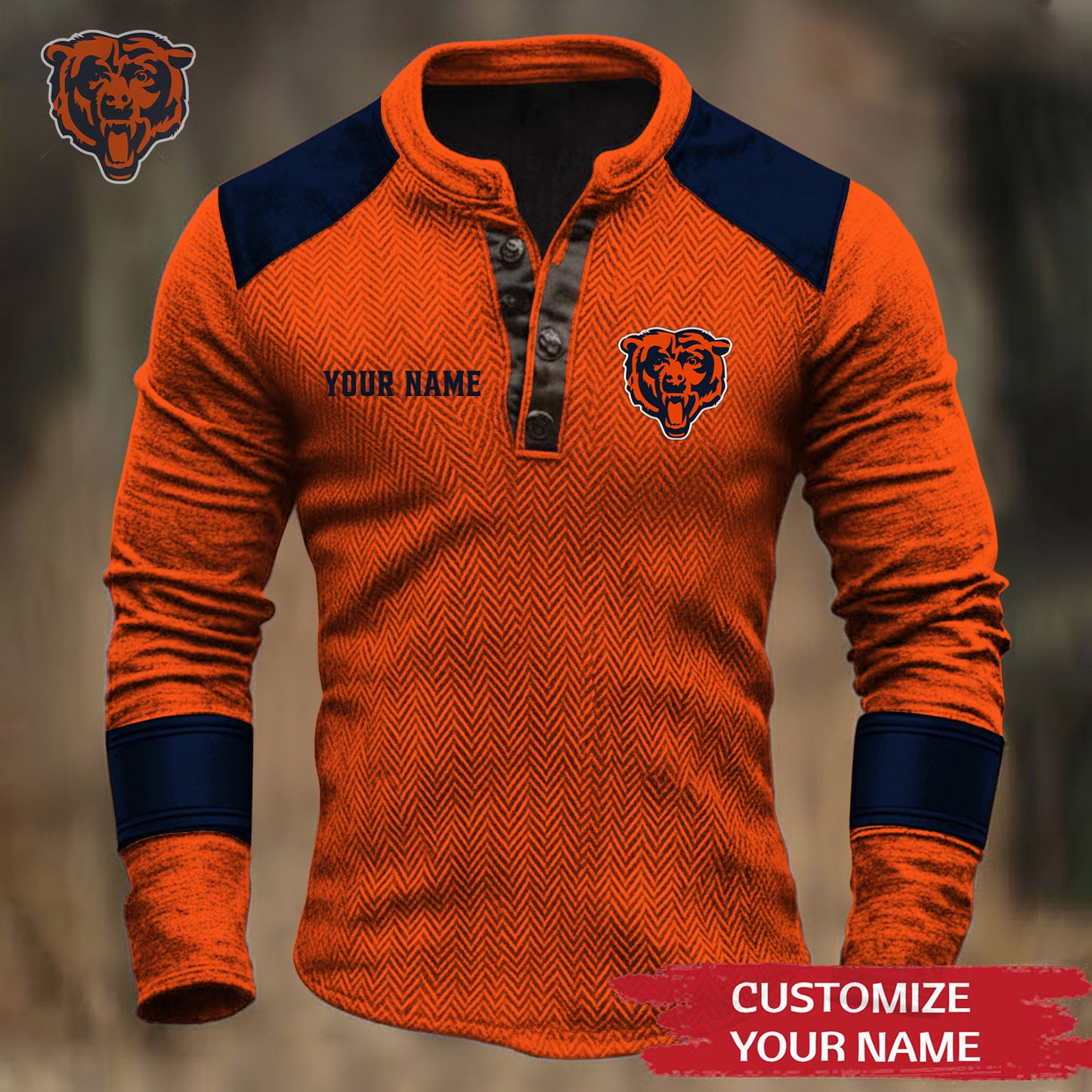 Premium NFL CHI Button Down Jacket V1 NMD NHM