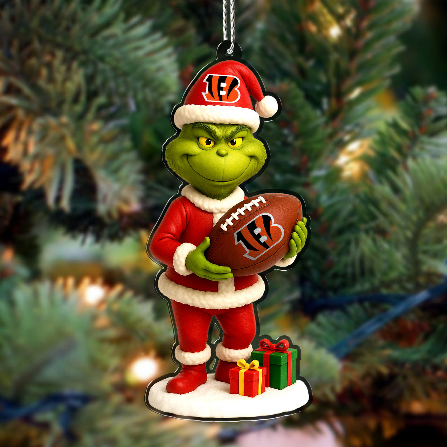 Premium NFL CIN Chrismast Ornament V4 NMD TTV