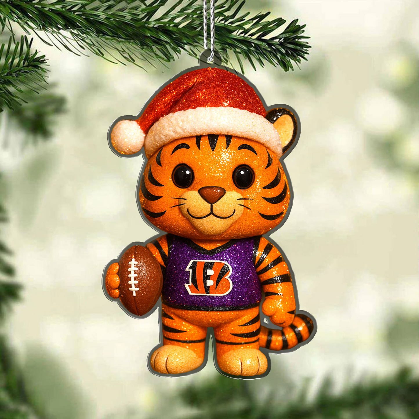 Premium NFL CIN Chrismast Ornament V4 NMD TTV
