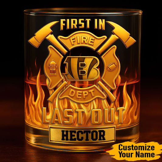 Premium NFL CIN First In Last Out Whiskey Glass V1 NMD NHM