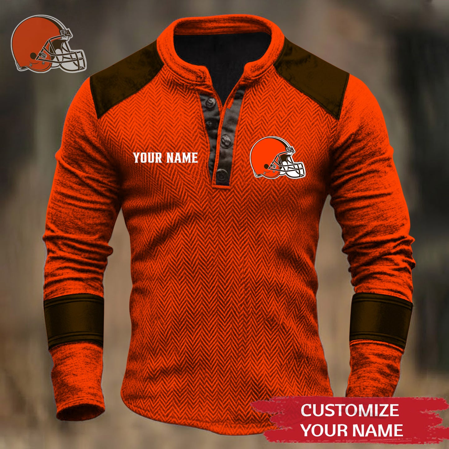 Premium NFL CLE Button Down Jacket V1 NMD NHM