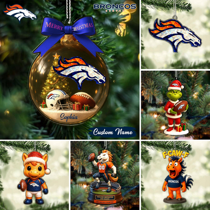 Premium NFL DEN Chrismast Ornament V4 NMD TTV